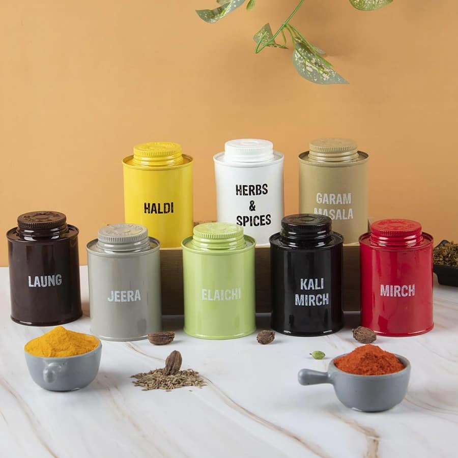 Spice Jar Set Of 8 (Each 250 Ml)