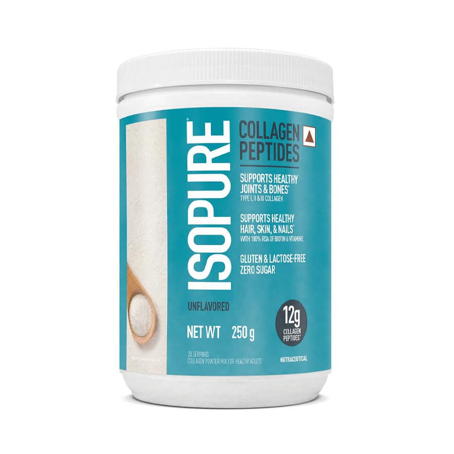 Isopure Collagen Peptides (12g/serve) with Type I,II & III Collagen (Unflavoured)- 250g