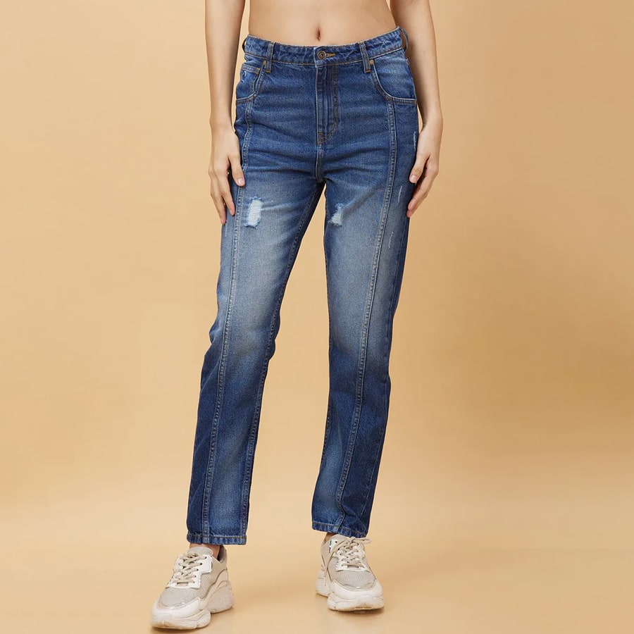 Blue Boyfriend Fit Women's Denim