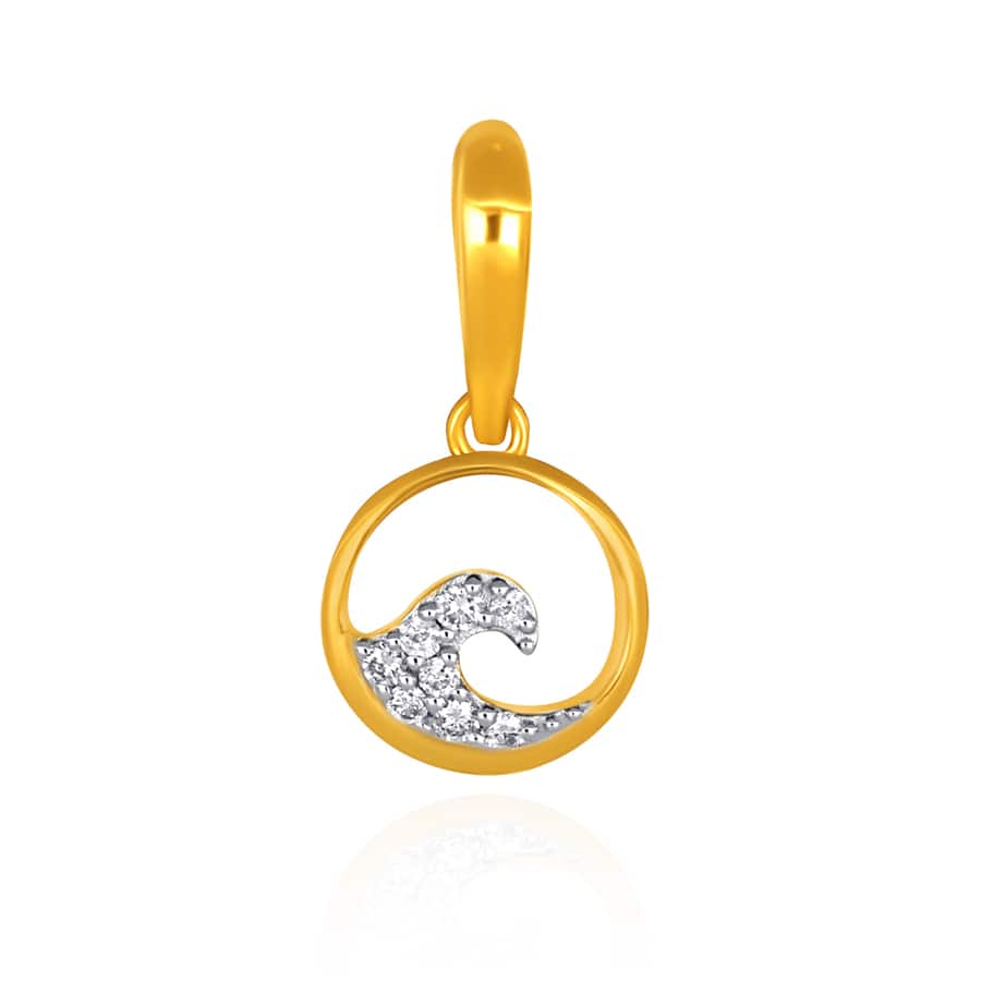 Serenity Wave Diamond Pendant