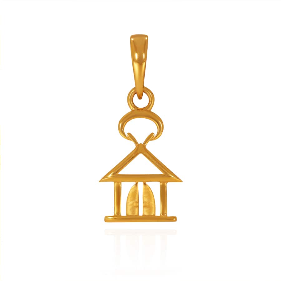 Calm Construct Gold Pendant