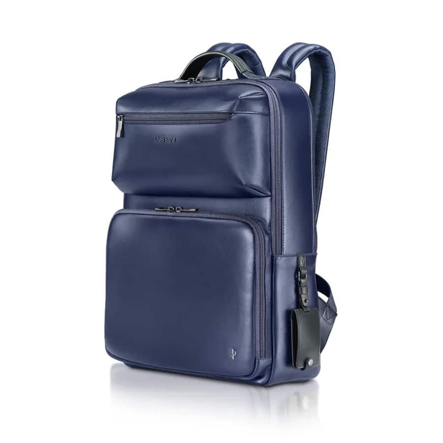 Crossover Desert Bloom Cactus Leather 16-inch Backpack - Blue