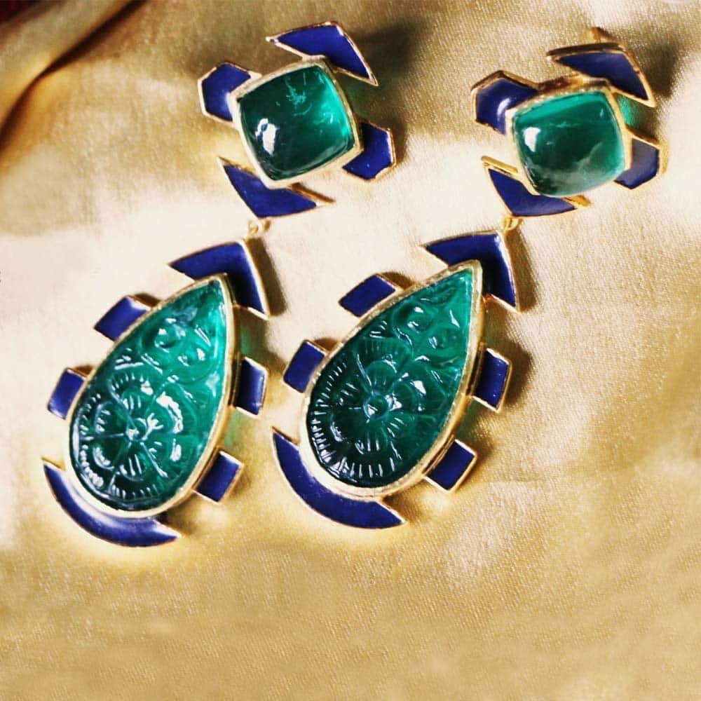 Aleah Emerald Doublet Earrings