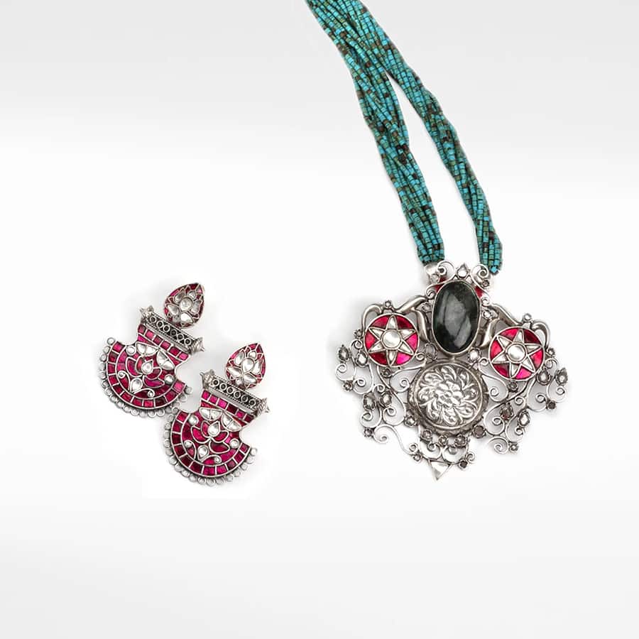 Raqs Silver Necklace with K