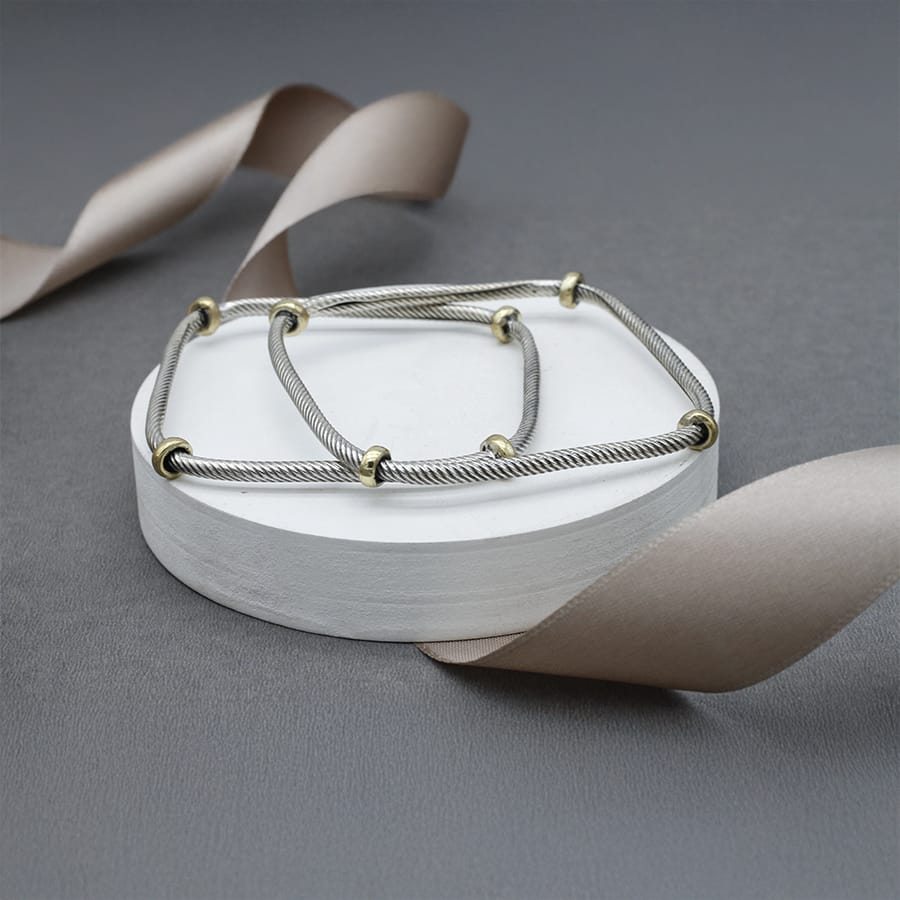 Pair Of Square Shape Silver_