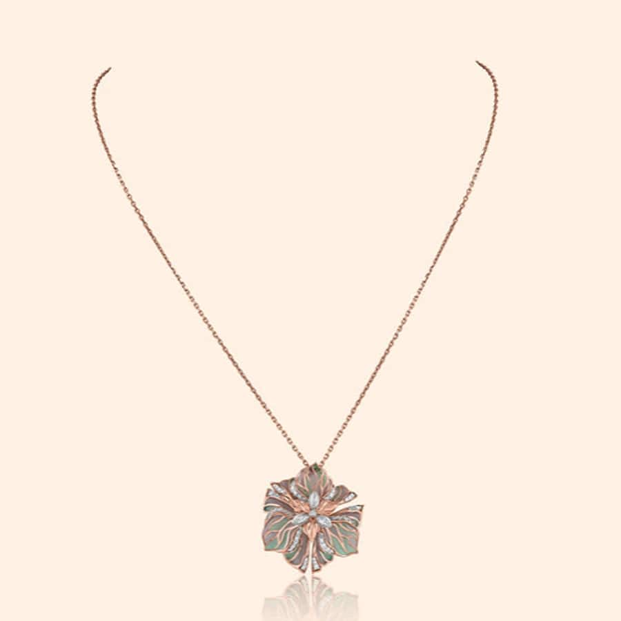 Skyblush Bloom Diamond Necklace