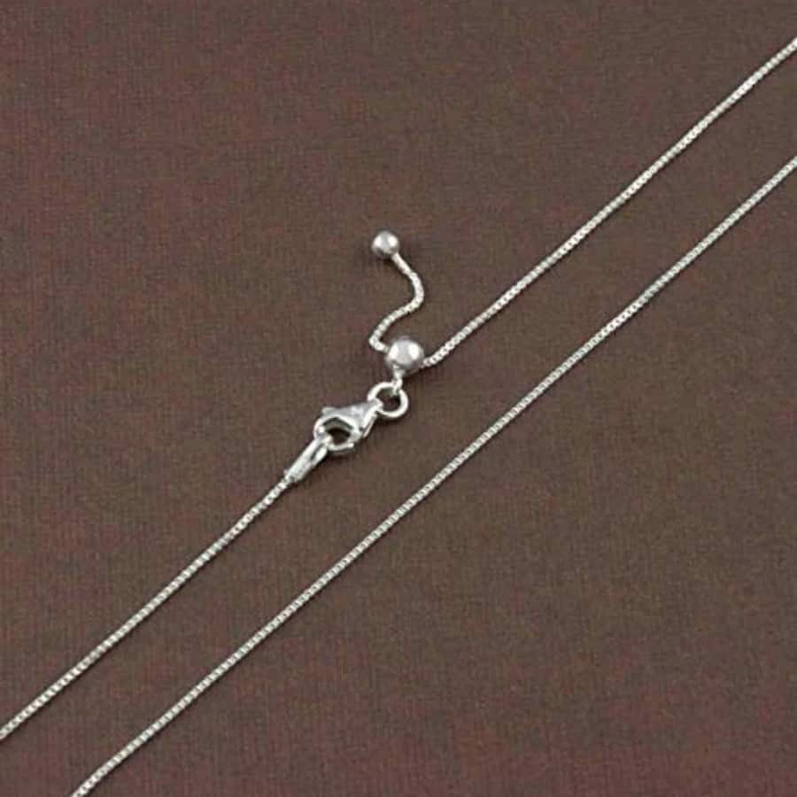 Adjustable Silver Venetian Slider Chain