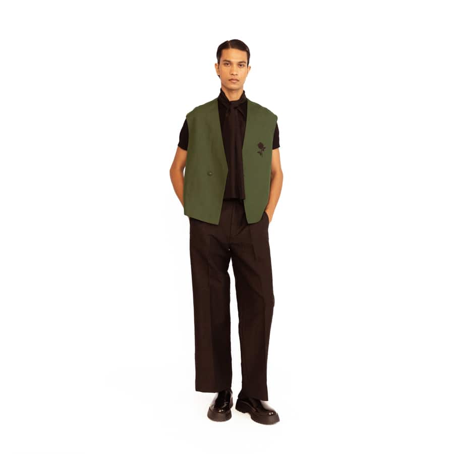 Archibald Waistcoat - Olive Green