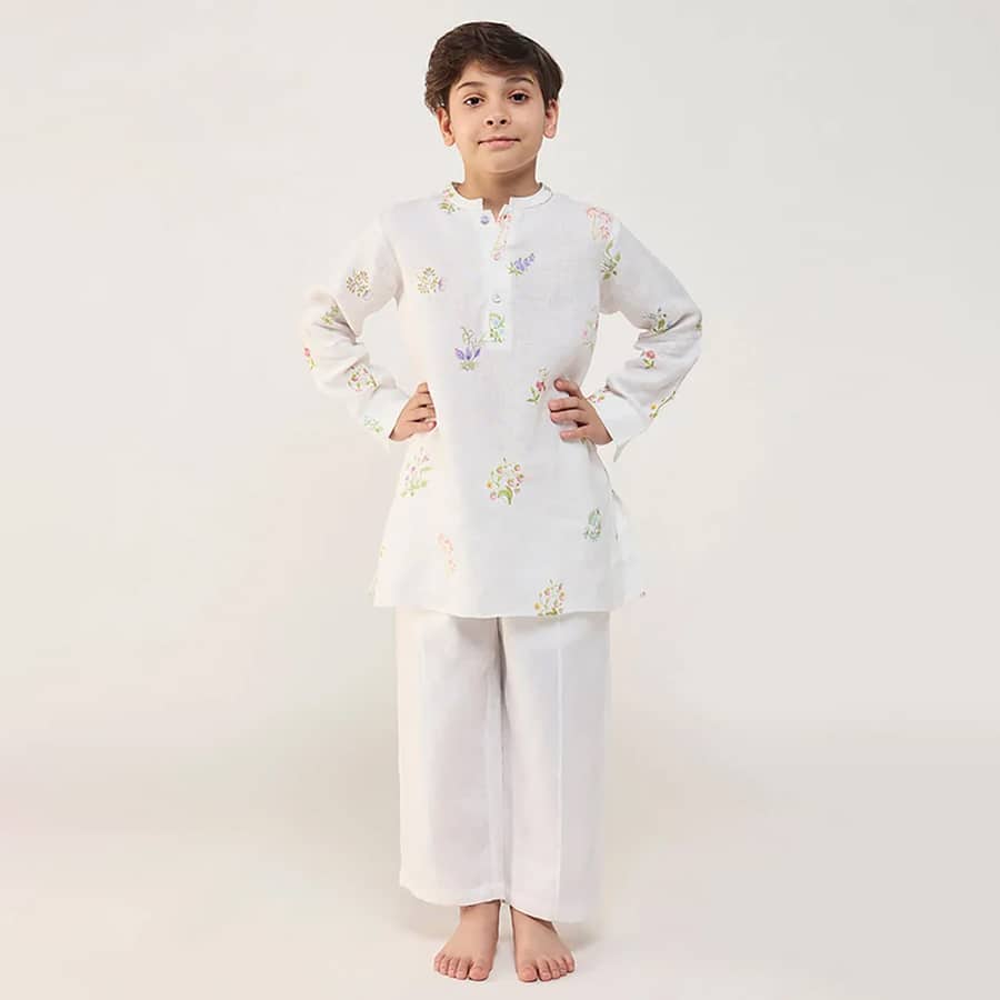 Jay Forever Linen Kurta - White