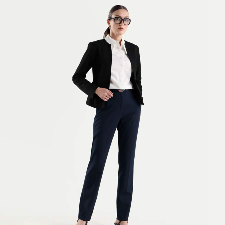 PAPER - NAVY | TAPER FORMAL PANTS