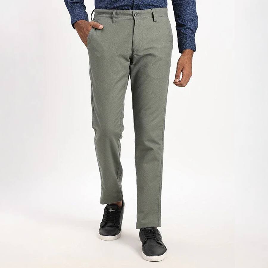 Men Brooklyn Fit Cotton Stretch Trouser_