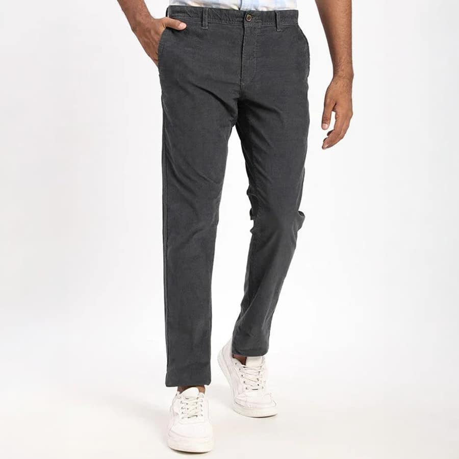 Men Brooklyn Fit Cotton Stretch Trouser,