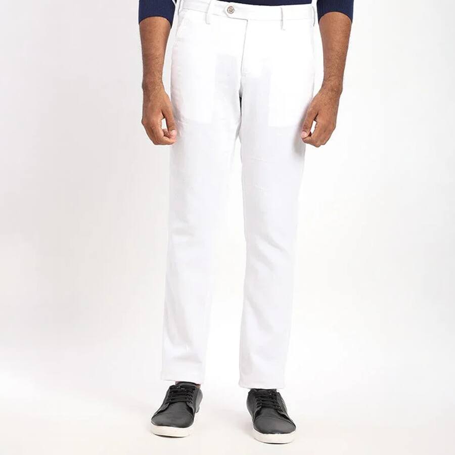 Men Brooklyn Fit Linen Blend Trouser
