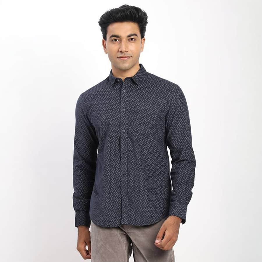 Men Printed Full Sleeve Cotton Shirt