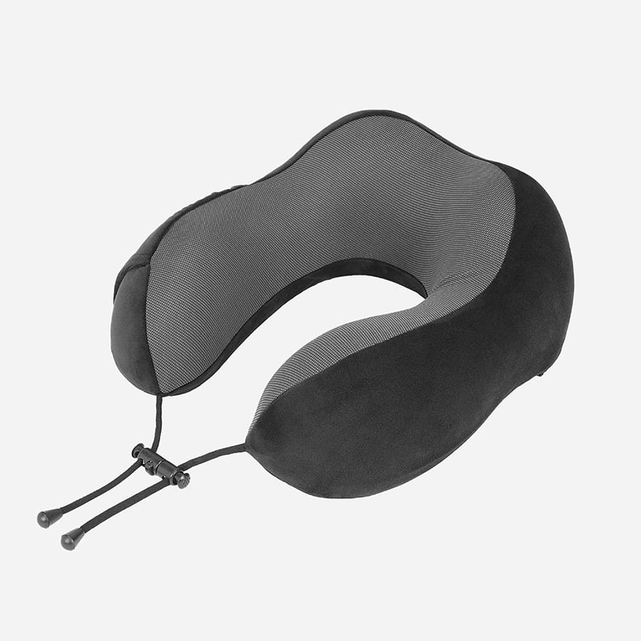Curve Ergonomic Neckpillow with Removable Cover - Black