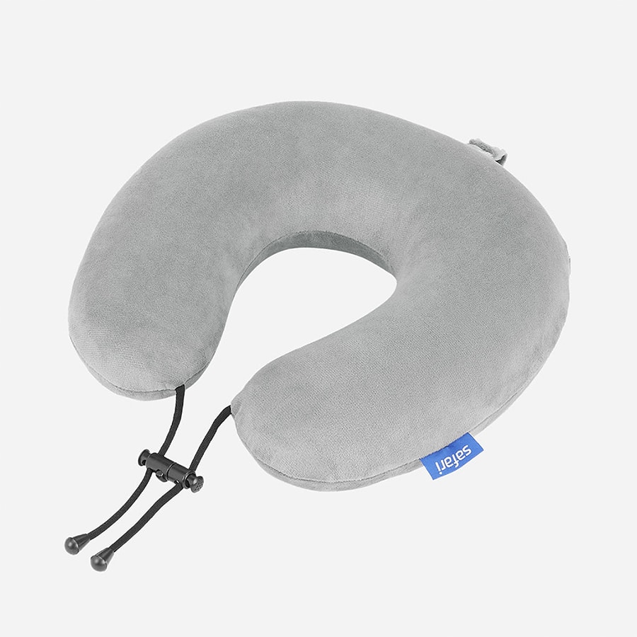 Basic Neck Pillow With Washable Cover - Grey