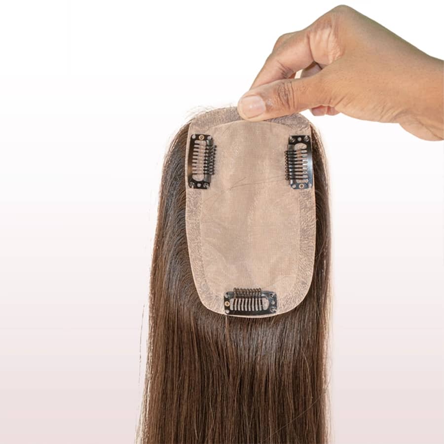 4x5 Semi Skin Mesh Multistyle Hair Topper - Flexible and Natural Fit