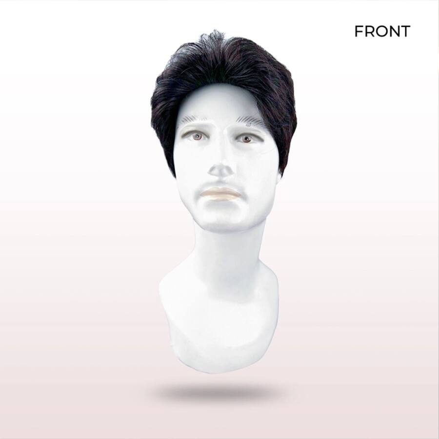 Imported Back-Combed Men's Wig for a Polished, Classic Look