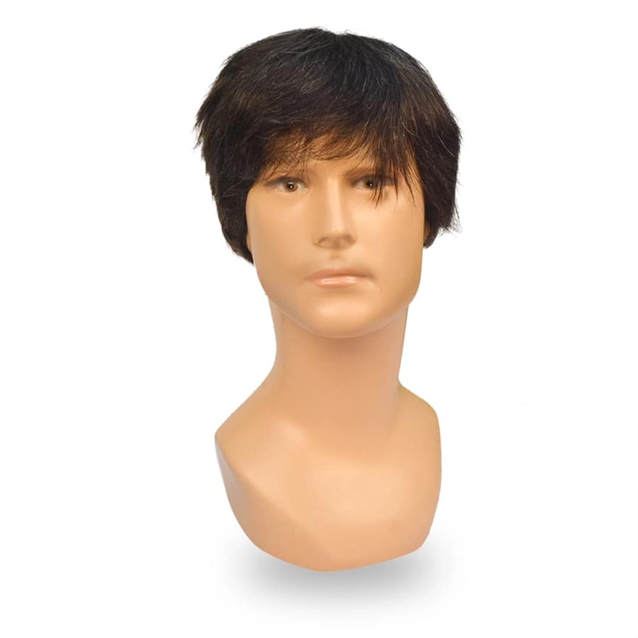 Korean Grey Mix Men's Wig for a Modern, Sophisticated Style
