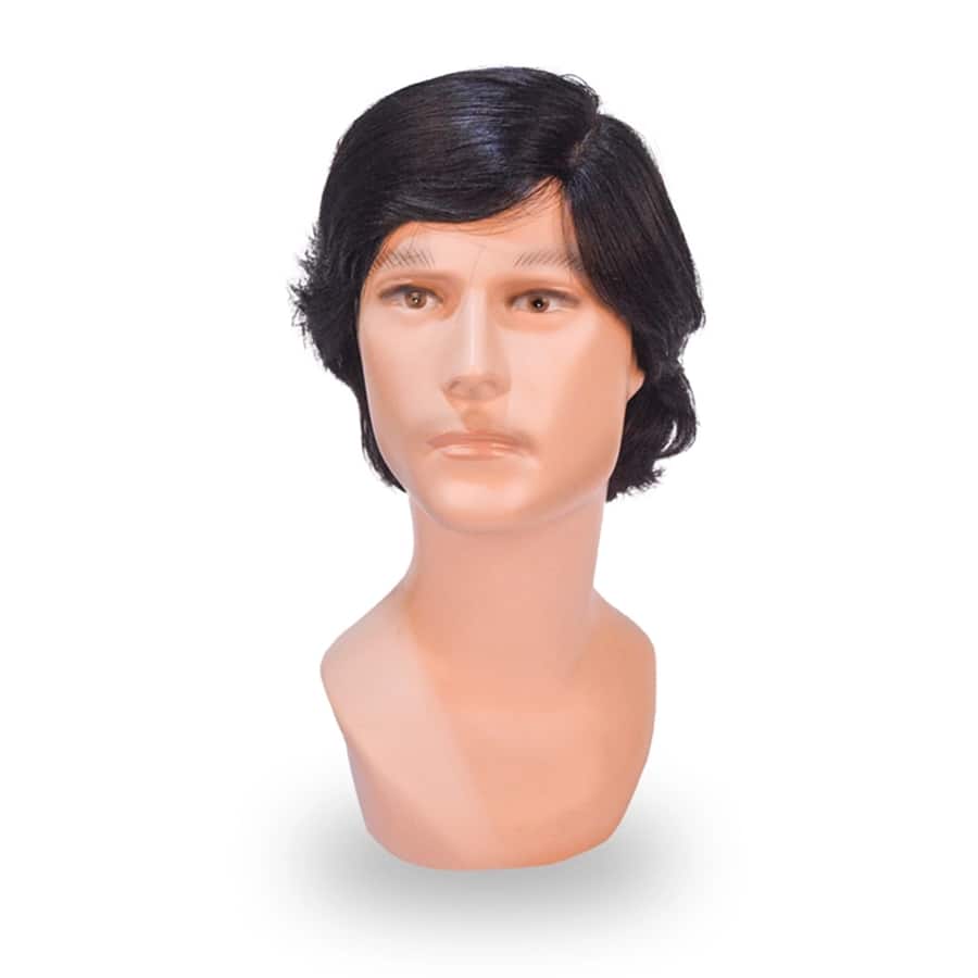 Men's Wig with Mono Front & Expandable Mesh Back