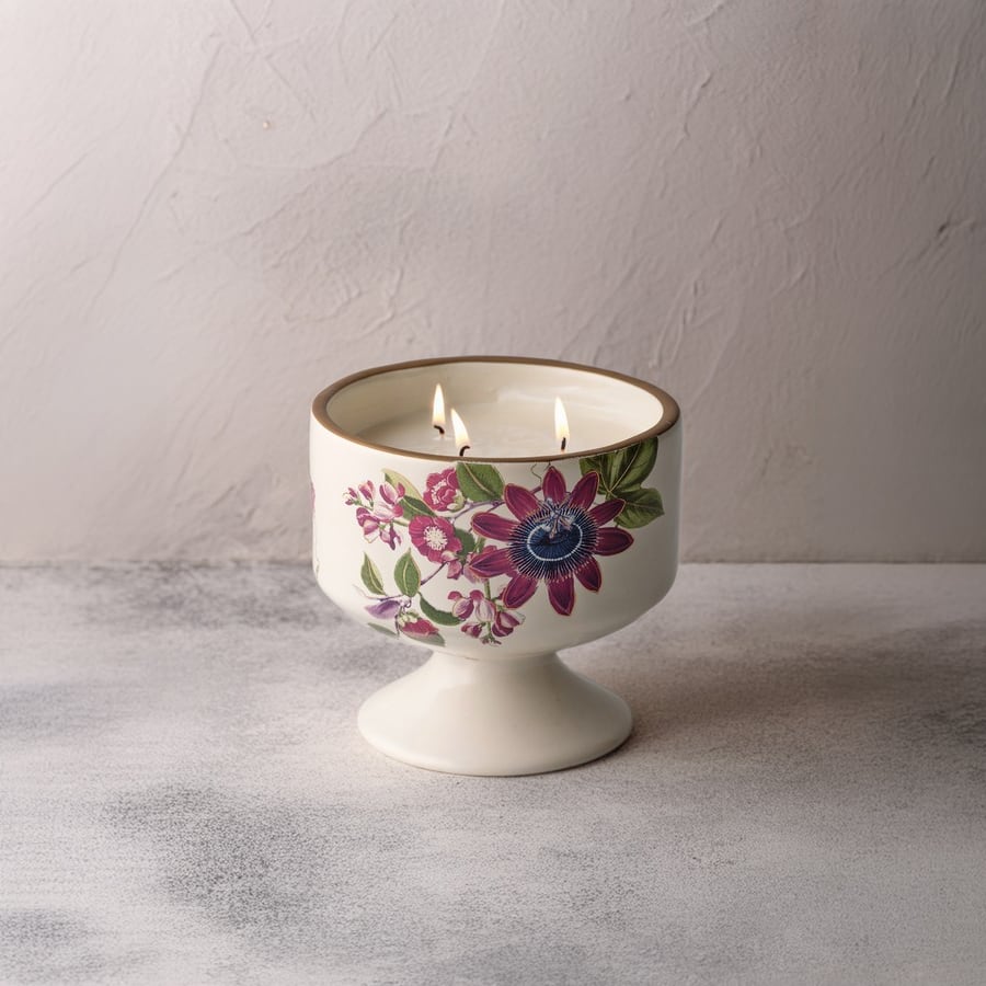 Botanica Pedestal Candle- Cassis