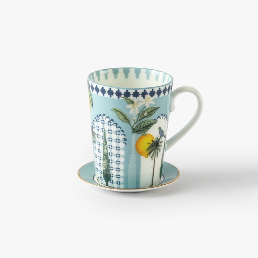 Set Of 2 - Al-Andalus Coffee Mug & Petit Plate 1