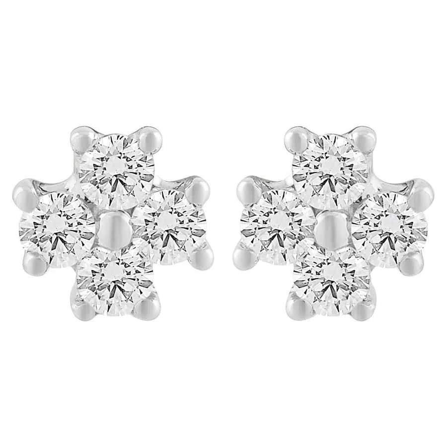 Luminous 14 Karat Gold & Diamond Earrings