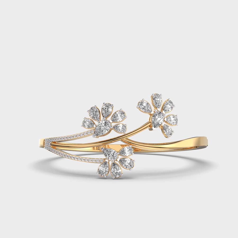 Blush Gilded Petal Diamond Bracelet