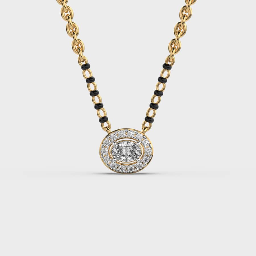 "Forever Circle Diamond Mangalasutra Pendant (With ... "