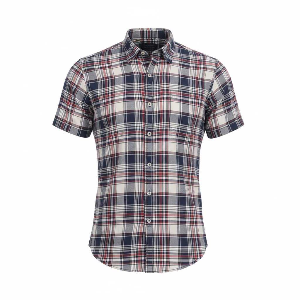 Men's Checks Red Regular Fit Shirt