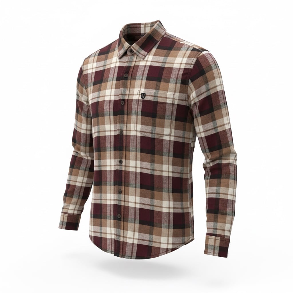 Men's Checks Brown Regular Fit Shirt
