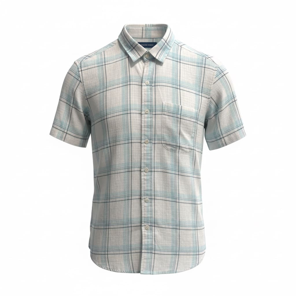 Mens Checks Blue Regular Fit Shirts