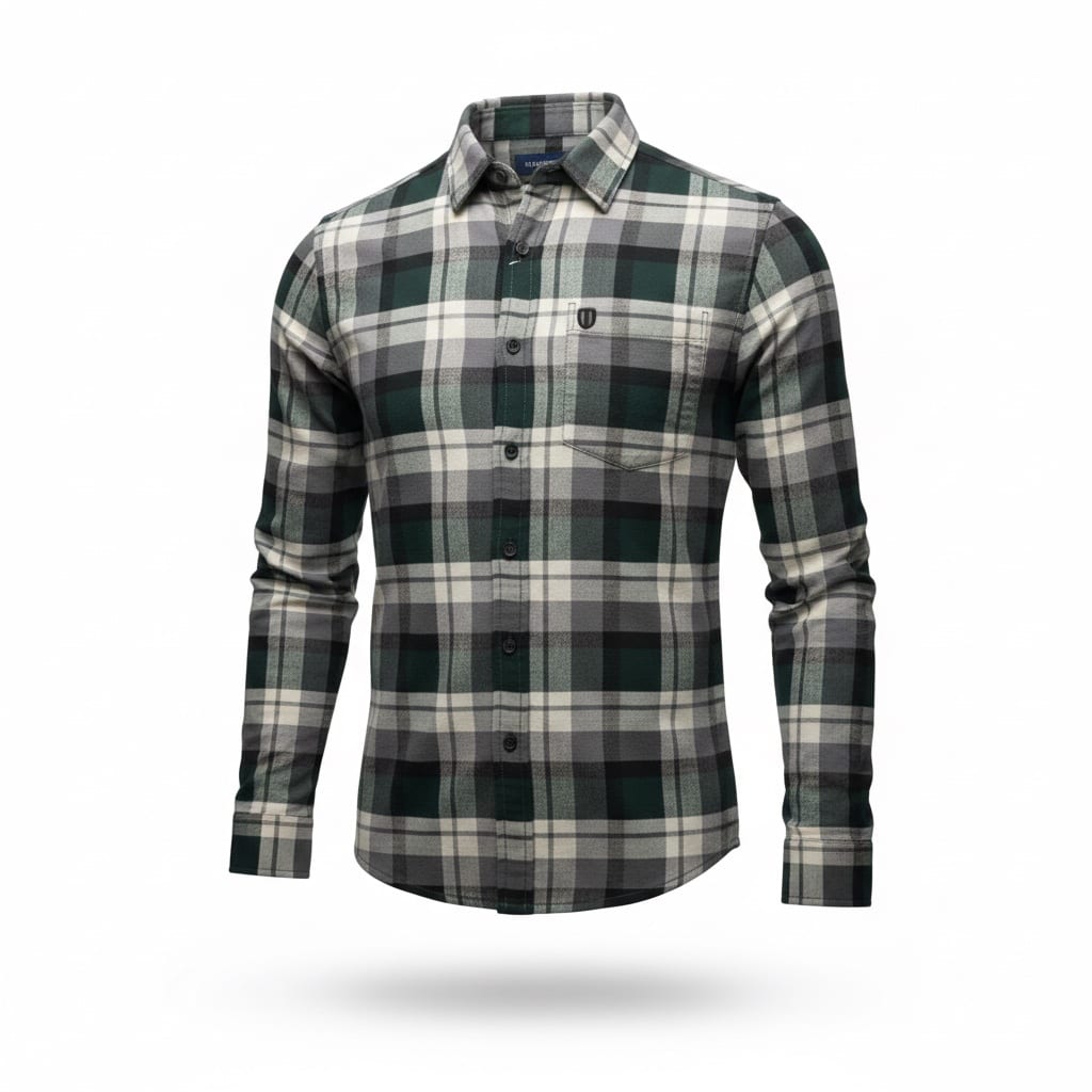 Men's Checks Navy Slim Fit Shirt