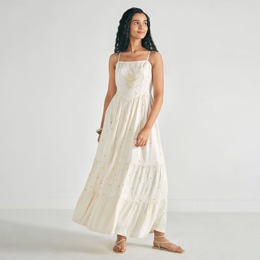 White Magnolia Maxi Dress
