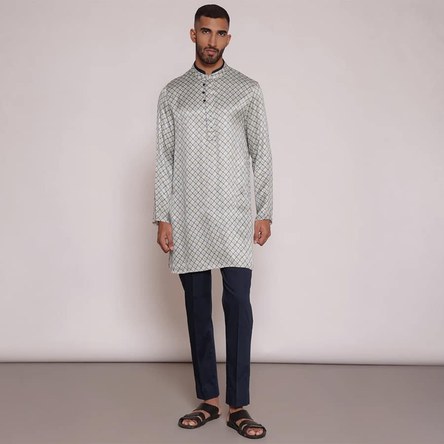 Green jali kurta 2 piece set