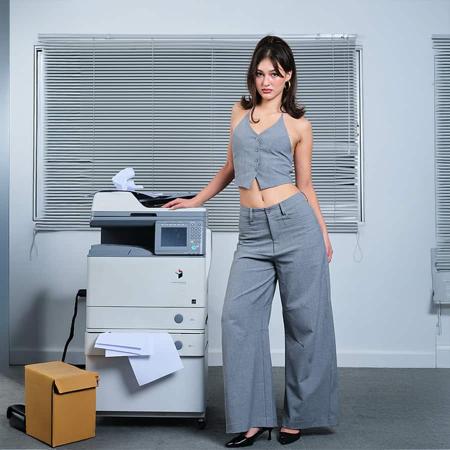 Grey Pinstripe Sculpt Vest