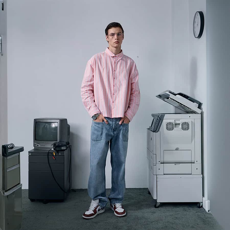Pink Vintage Stripe Full Sleeve Shirt