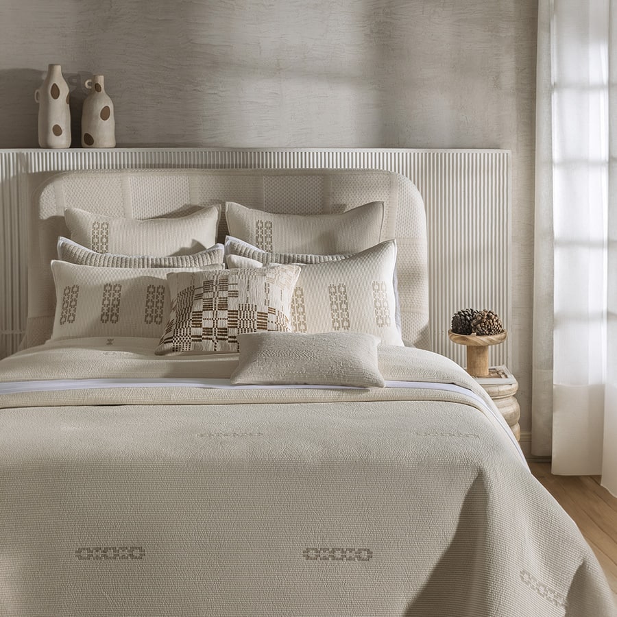 BEDSPREAD QUILTED INFINITY BEIGE
