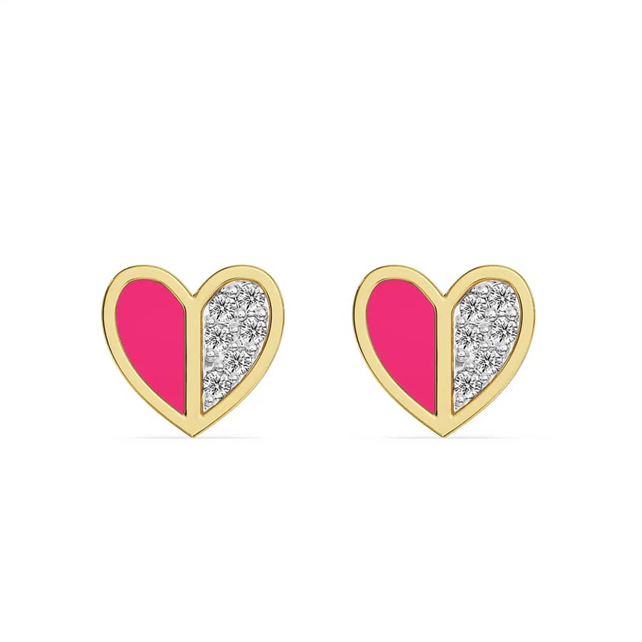 Pretty Pink Lab Grown Diamond Studs