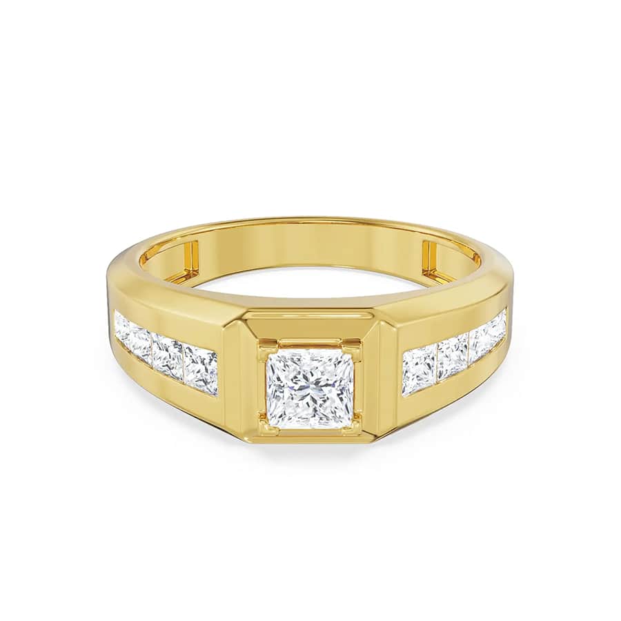Square Cut Timeless Lab Grown Diamond Men's Ring
