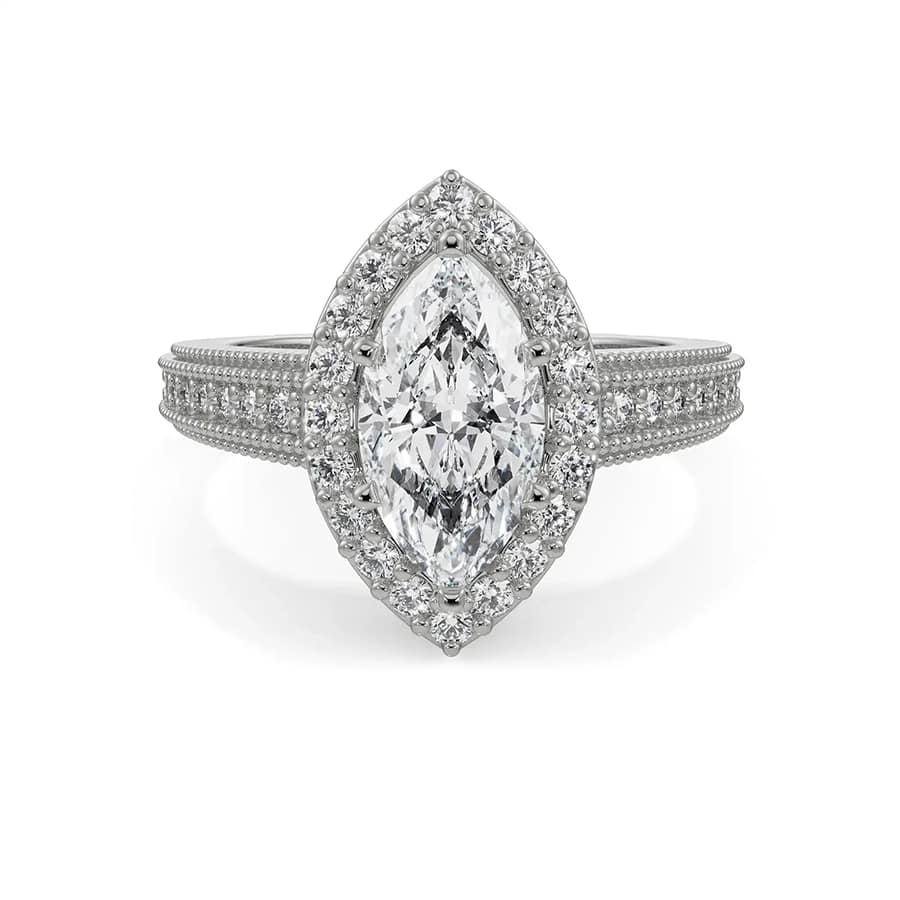 Majestic Marquise Lab Diamond Engagement Ring