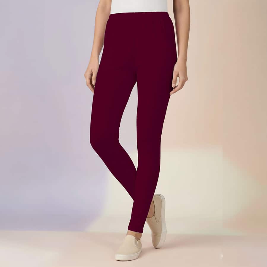 Dark Pink Ankle Length Leggings