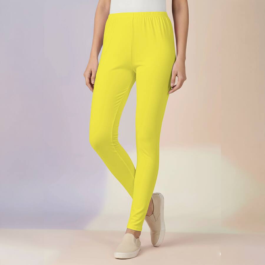 Lemon Yellow Ankle Length Leggings