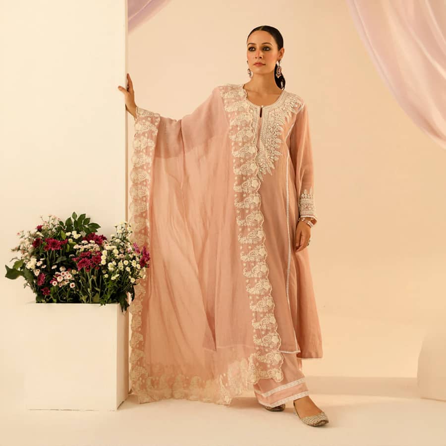 Baby Pink A-Line Suit Set