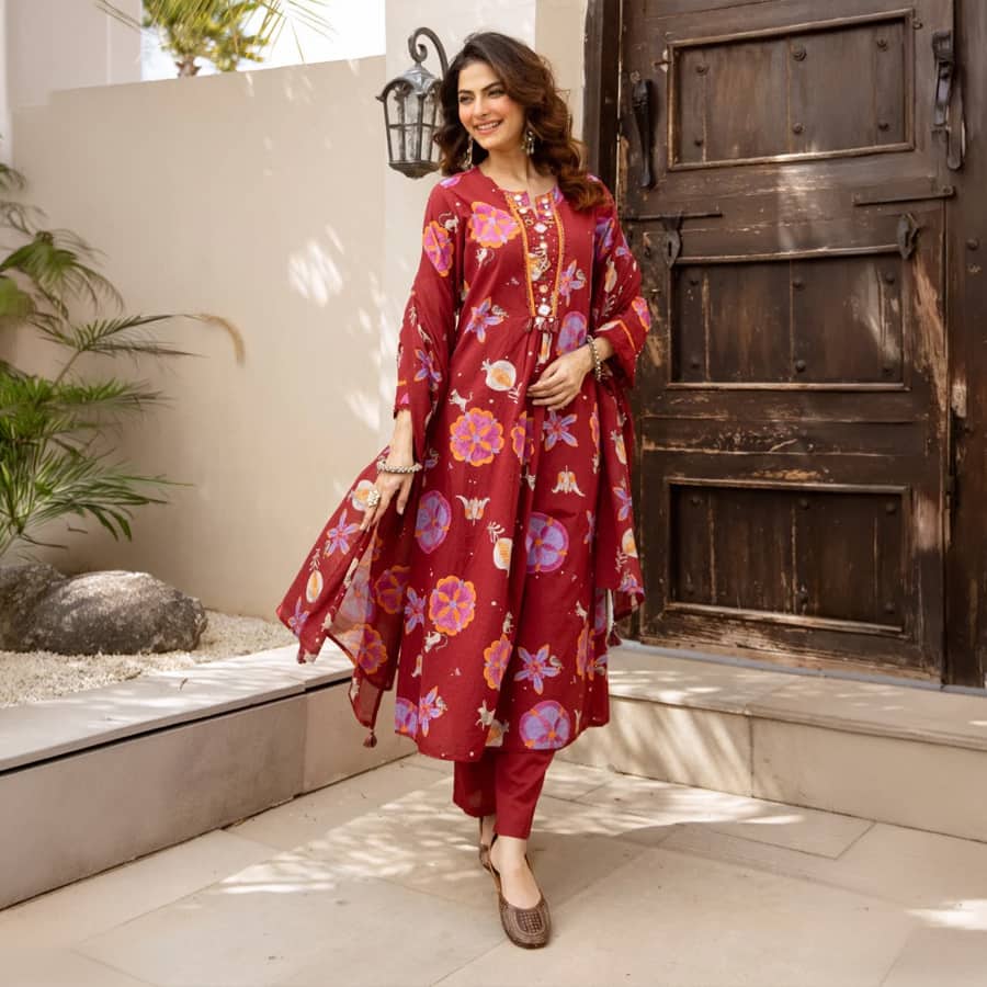 Karen barn printed cotton suit set