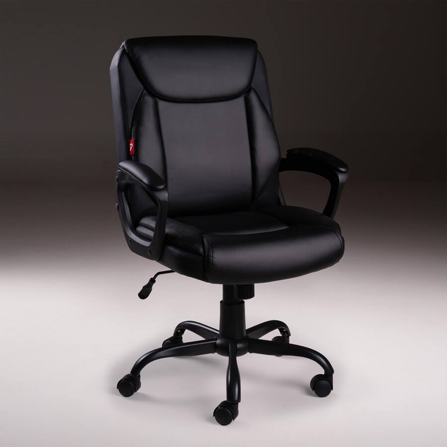 Elara - Adapt- Leatherette Home Office Chair in Black