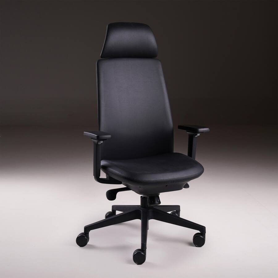 Elentra - Ace- Leatherette Signature Chair in Grey