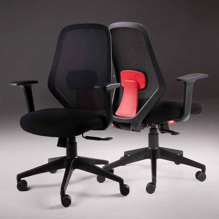 Synergy - Focus- Fabric Ergonomic Chair in Black