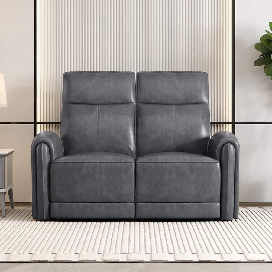 Venezia - Leather 2 Seater Power Recliner with Charging Ports