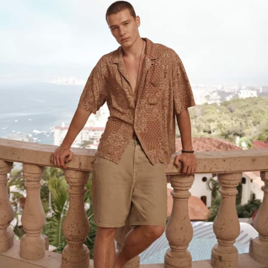 Poolside Printed Button-Up Shirt